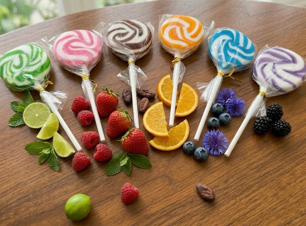 Rainbow Multi-flavour Lollipops